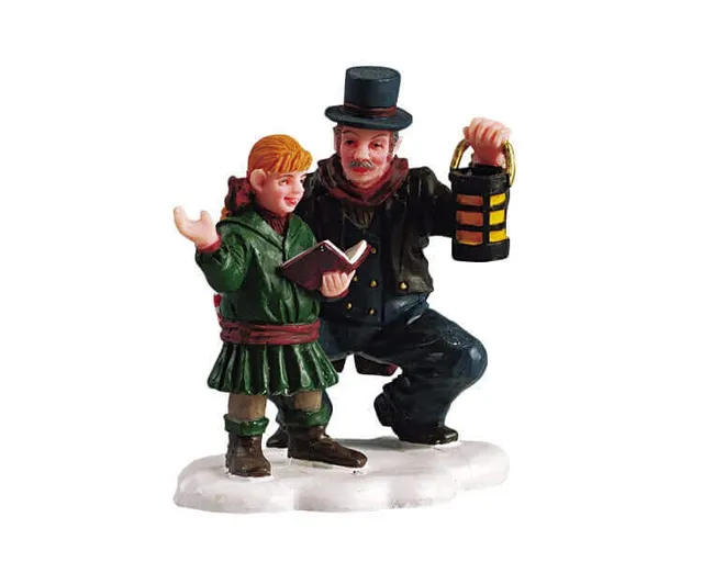 lemax-caroling-grandpa-figurine-grand-p-re-chantant image 1