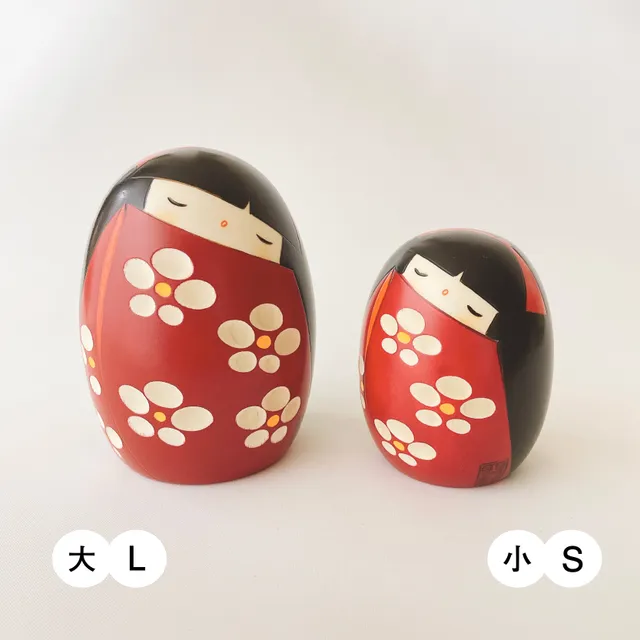 usaburo-kokeshi-shiroi-hana-taille-l-figurine-fleur-blanche-en-bois image 1