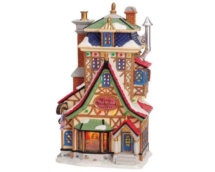 lemax-winter-wonderland-bakery-boulangerie-miniature-lumineuse-de-collection image 1