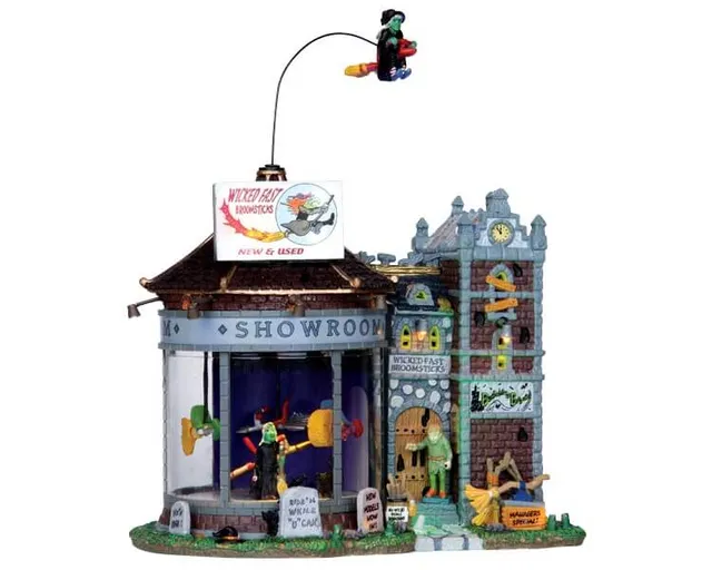 lemax-wicked-fast-broomsticks-figurine-miniature-spooky-town image 1