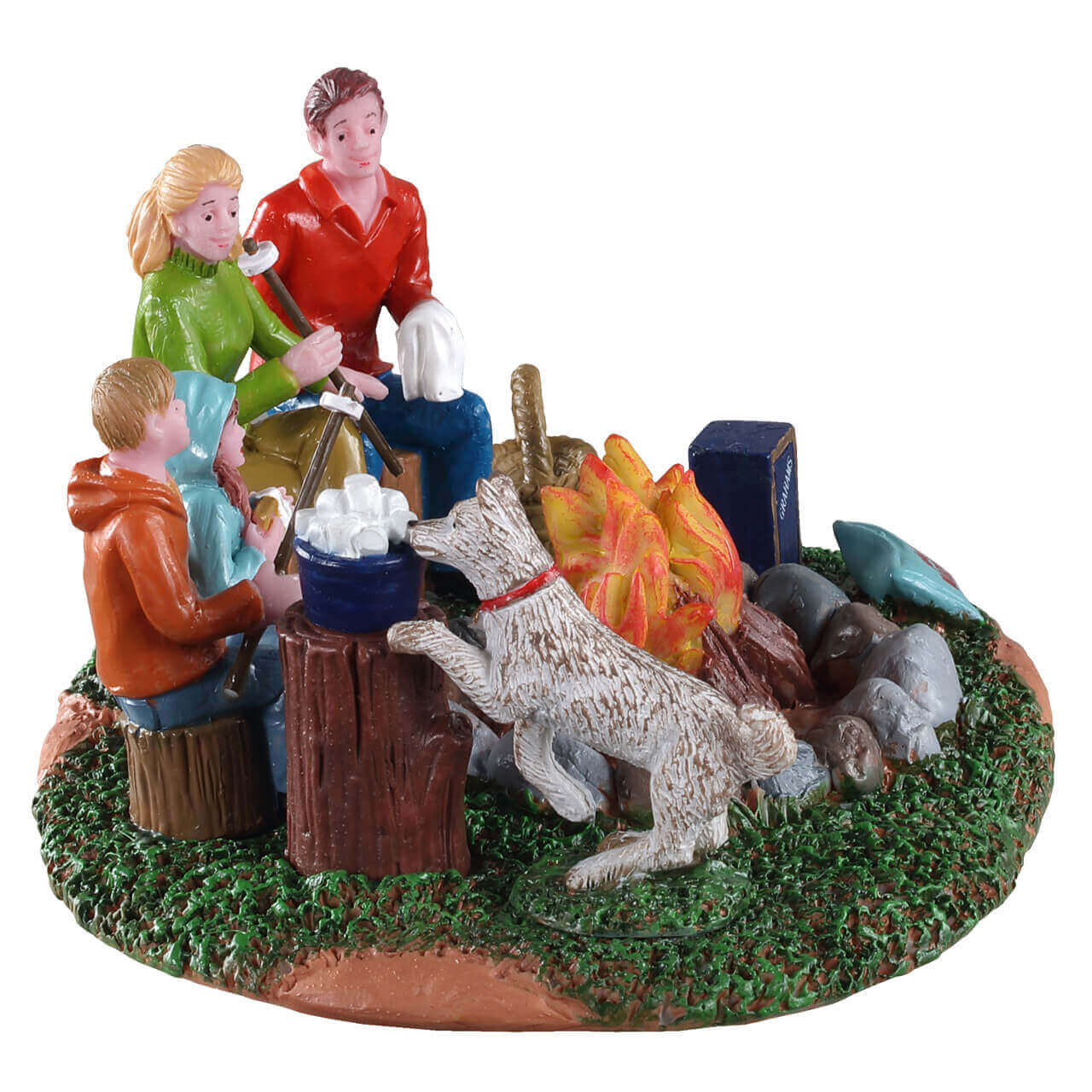 lemax-s-more-family-fun-sc-ne-miniature-famille-au-feu-de-camp image 2