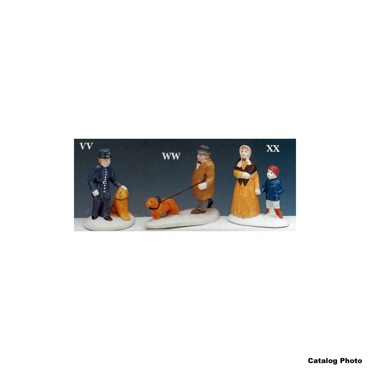 lemax-man-walking-a-dog-figurine-miniature-de-collection image 1