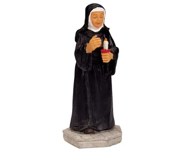 lemax-nun-figurine-religieuse-miniature-de-village image 1