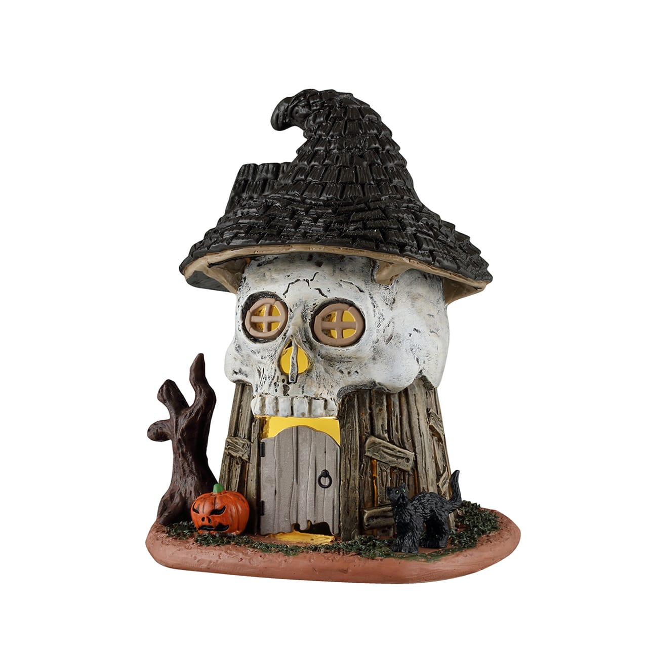 lemax-witch-s-skull-hut-cabane-cr-ne-miniature-spooky-town image 5