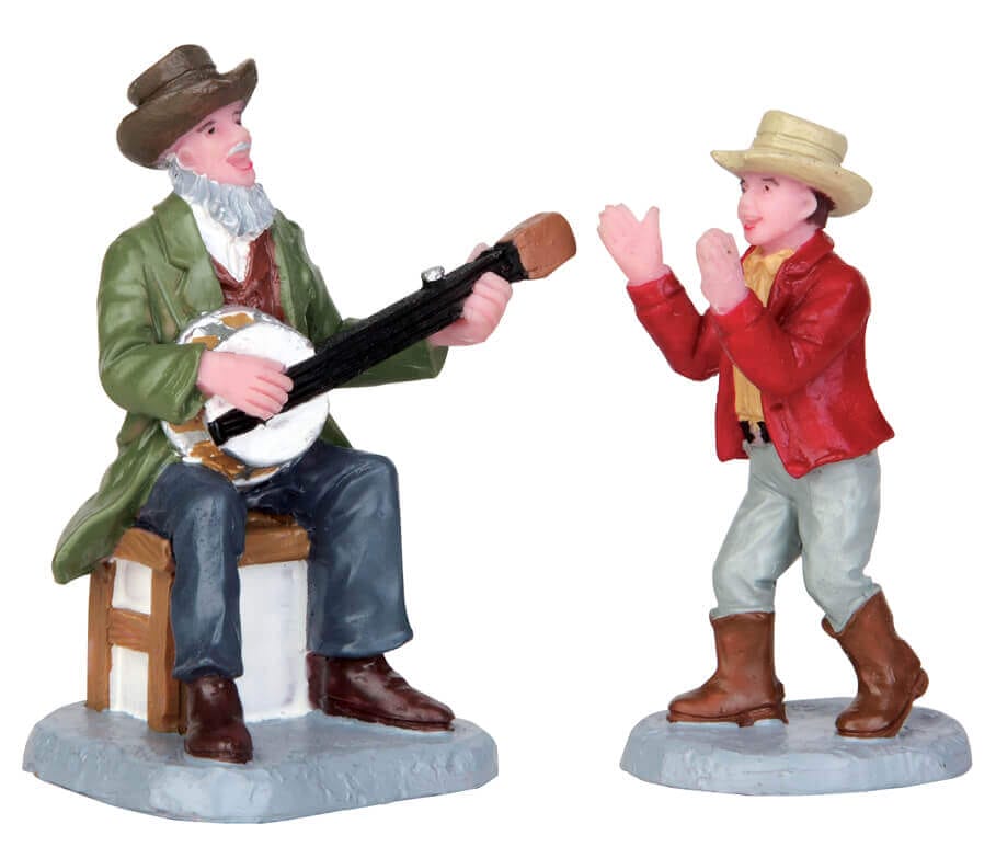 lemax-grandpa-s-banjo-set-of-2-figurines-miniatures-musiciens image 1
