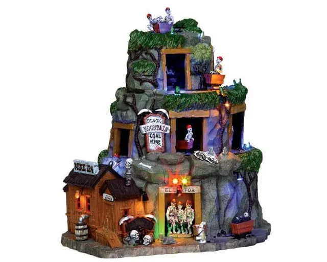 lemax-black-mountain-coal-mine-b-timent-miniature-spooky-town image 1