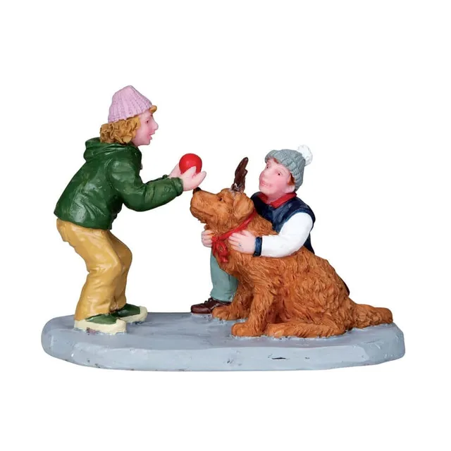 lemax-rover-as-rudolph-figurine-chien-de-no-l-miniature image 1