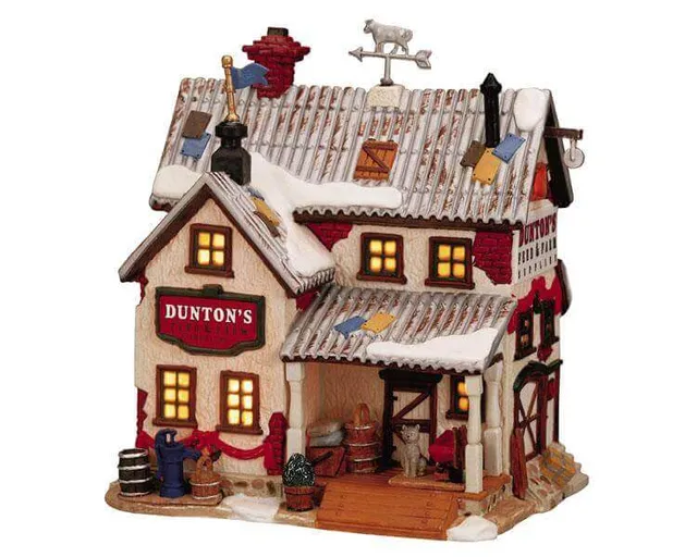 lemax-dunton-s-feed-farm-supply-b-timent-ferme-illumin-village image 1
