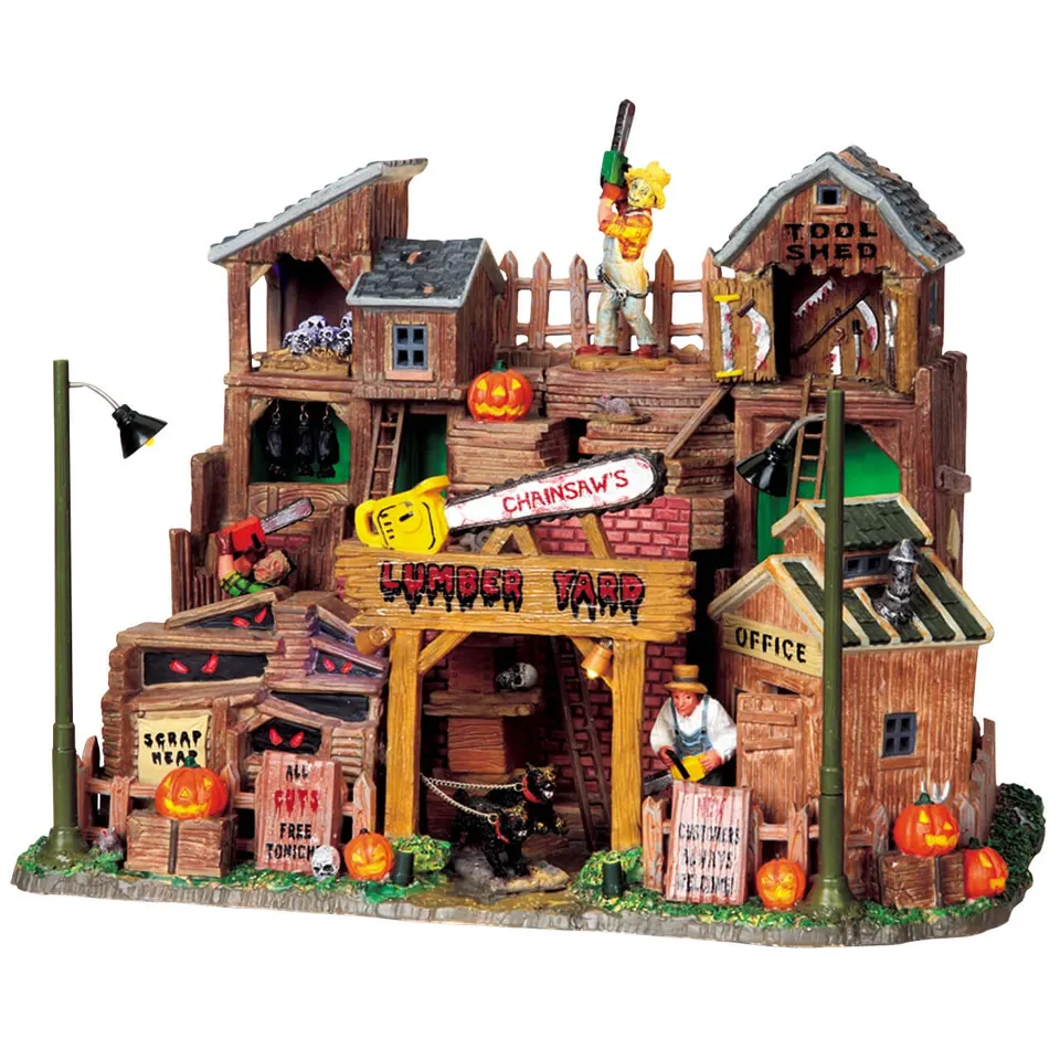 lemax-chainsaw-s-lumber-yard-b-timent-miniature-anim-scierie-hant-e image 1