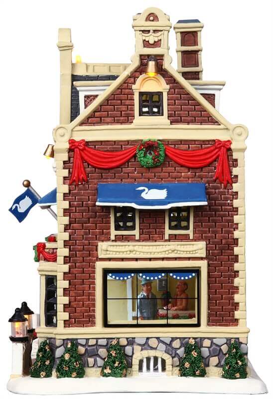 lemax-white-swan-inn-auberge-miniature-de-village image 3