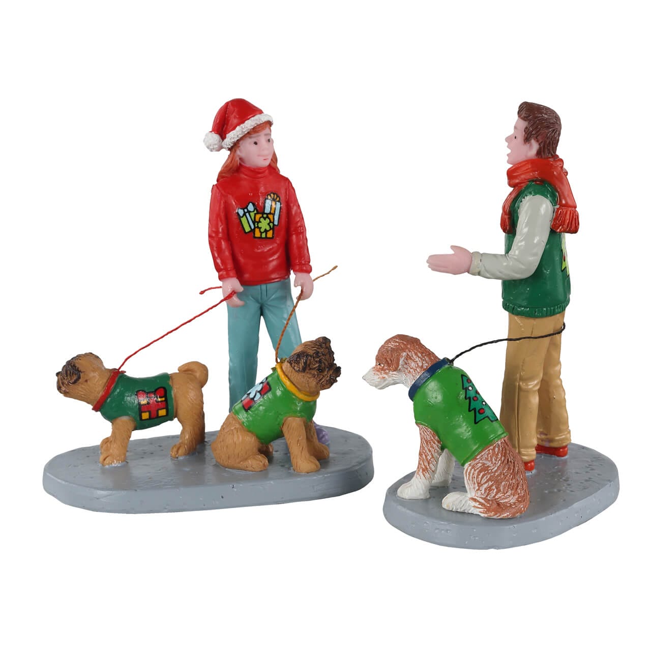 lemax-festive-friends-figurine-amis-de-no-l-et-chiens-en-pulls image 1