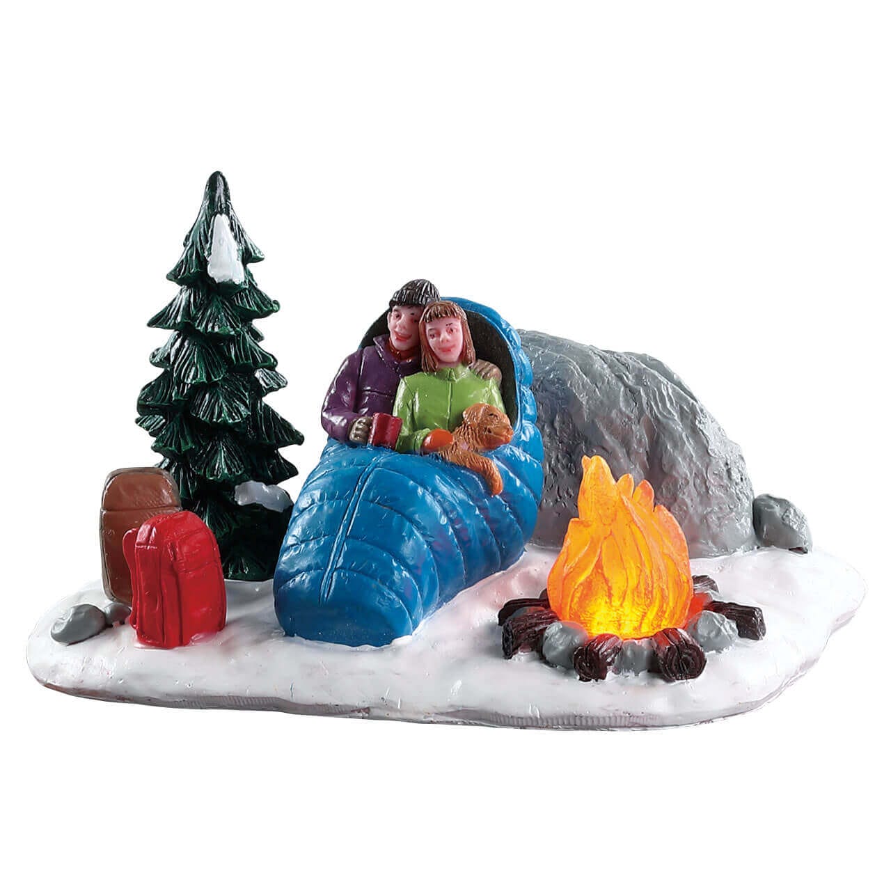 lemax-night-time-campfire-accessoire-miniature-feu-de-camp image 1