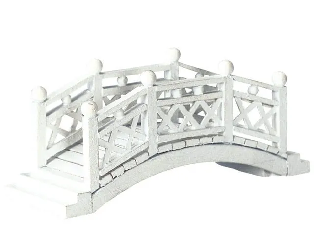 lemax-white-foot-bridge-petit-pont-blanc-miniature image 1