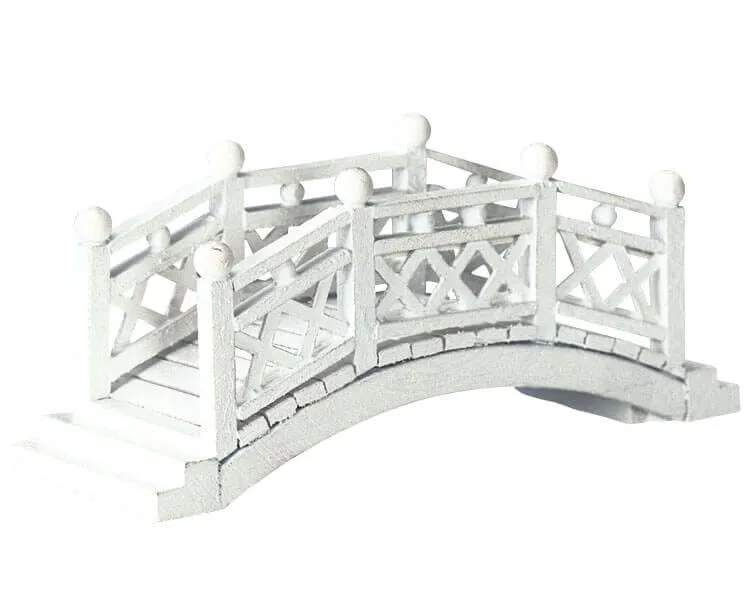 lemax-white-foot-bridge-petit-pont-blanc-miniature image 1