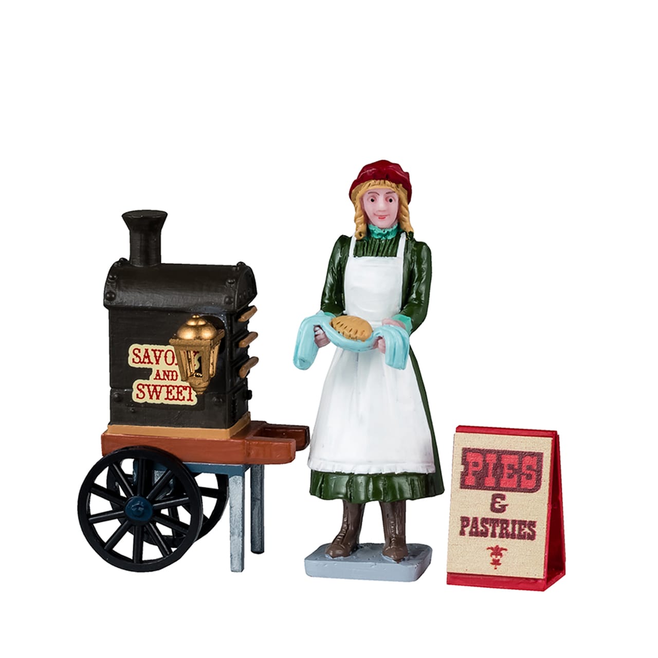 lemax-savory-sweet-pies-pastries-stand-miniature-marchande-caddington image 1