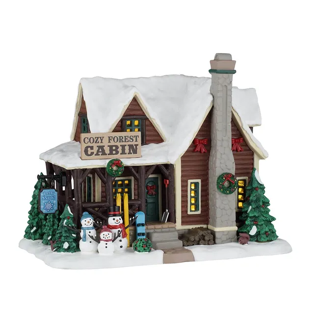 lemax-cozy-forest-cabin-miniature-cabane-for-t-enneig-e-vail-village image 1