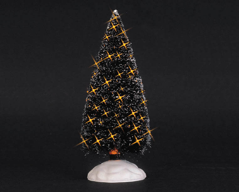 lemax-shimmering-bristle-tree-medium-sapin-miniature-scintillant image 1
