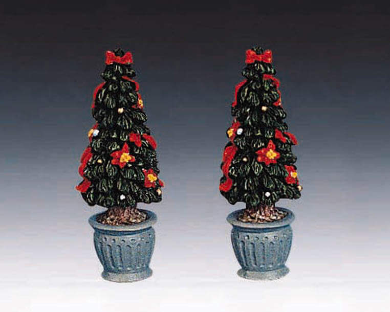 lemax-x-mas-tree-w-poinsettias-mini-sapin-de-no-l image 2