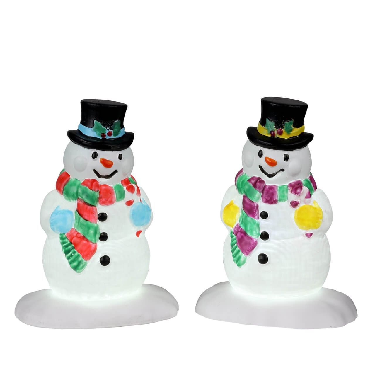 lemax-holly-hat-snowman-figurines-bonhommes-de-neige image 1