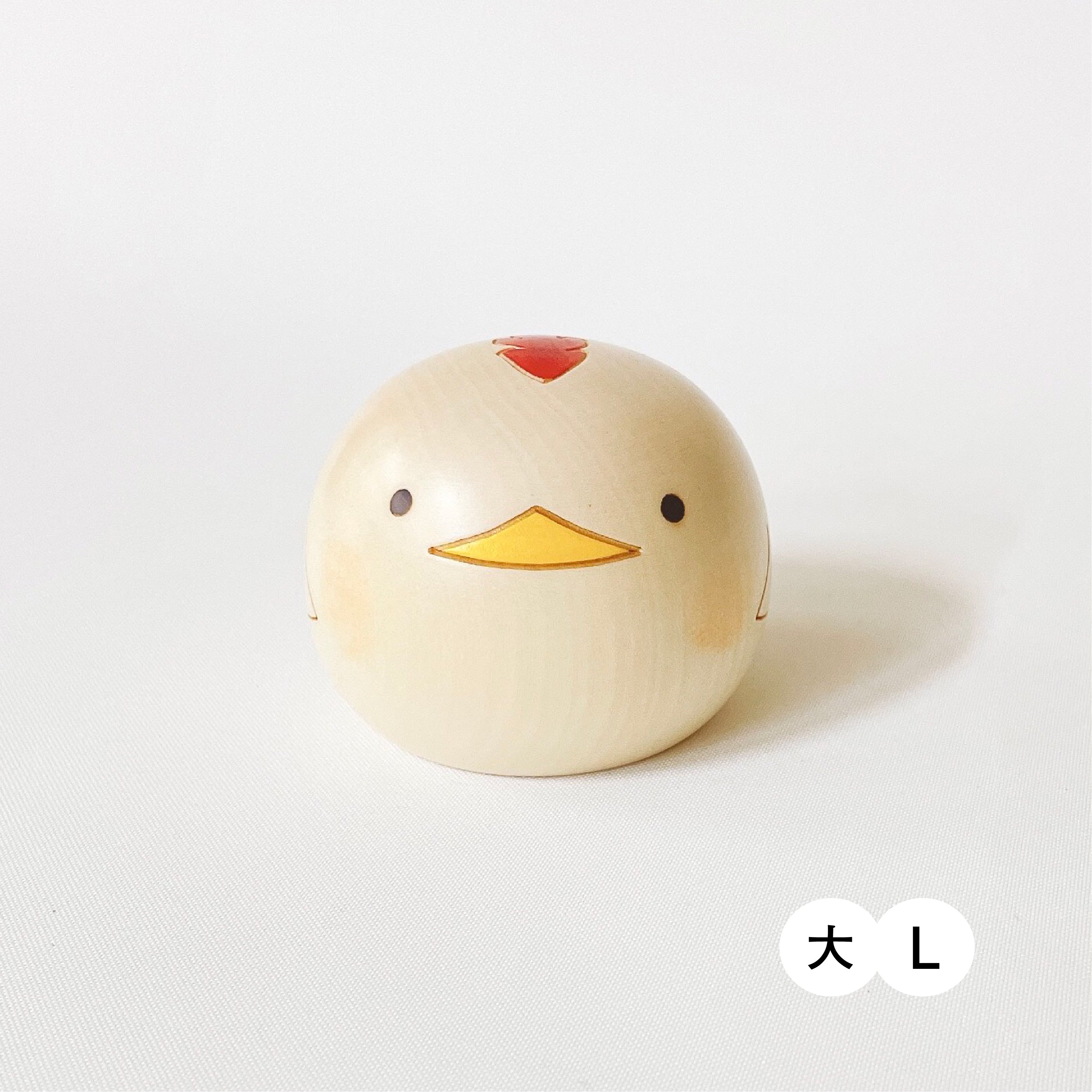usaburo-kokeshi-yurakoro-rooster-culbuto-coq-en-bois-mizuki image 5