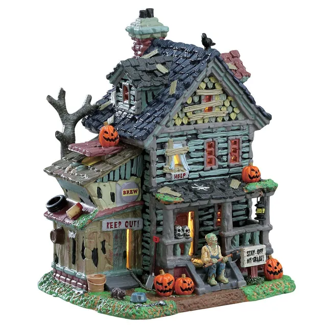 lemax-creepy-neighborhood-house-maison-hant-e-miniature-spooky-town image 1