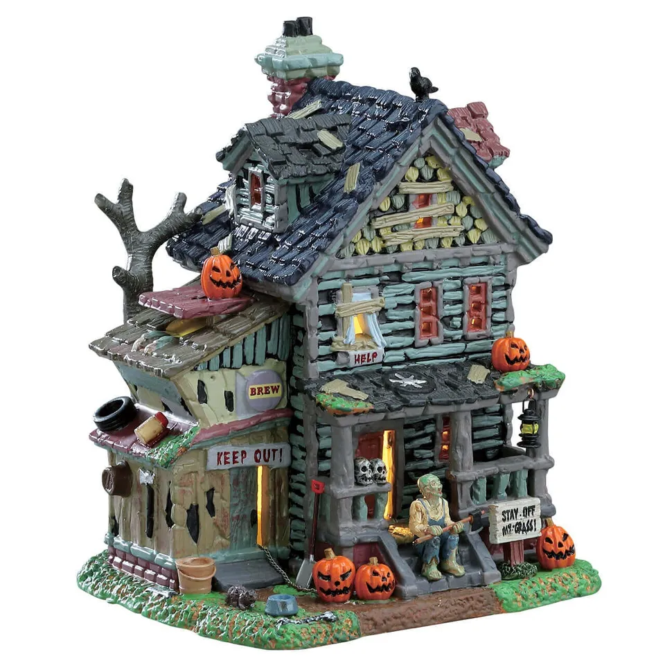 lemax-creepy-neighborhood-house-maison-hant-e-miniature-spooky-town image 1