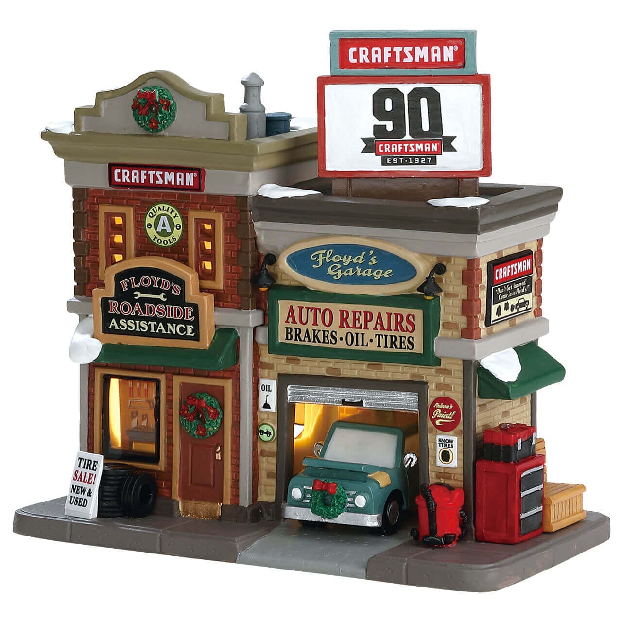 lemax-floyd-s-garage-b-timent-miniature-atelier image 1