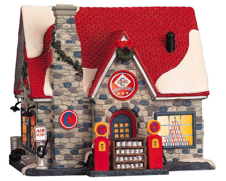 lemax-carmans-gas-station-b-timent-miniature-station-service-village image 1
