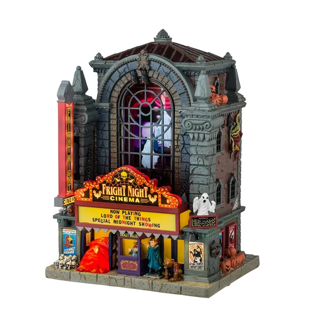 lemax-fright-night-cinema-b-timent-spooky-town-halloween-miniature image 1