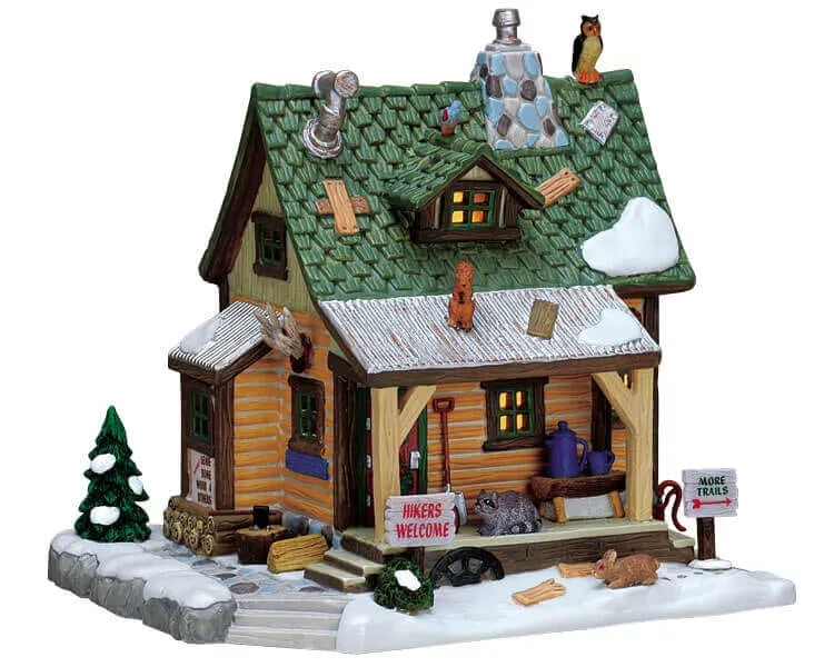 lemax-hikers-cabin-cabane-miniature-lumineuse image 1
