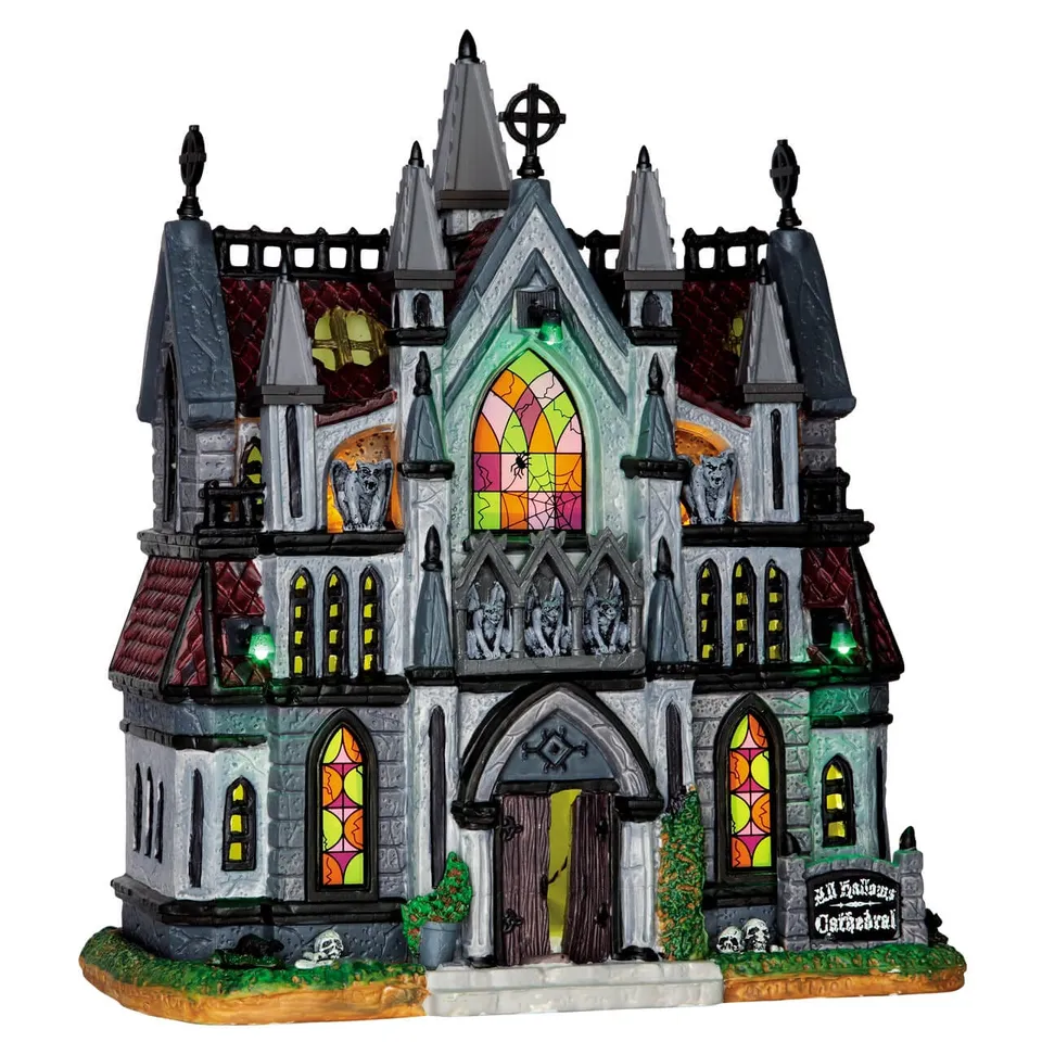 lemax-all-hallows-cathedral-b-timent-lumineux-spooky-town image 1