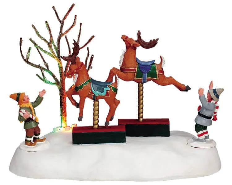 lemax-rocking-reindeer-renne-bascule-miniature-de-no-l image 1