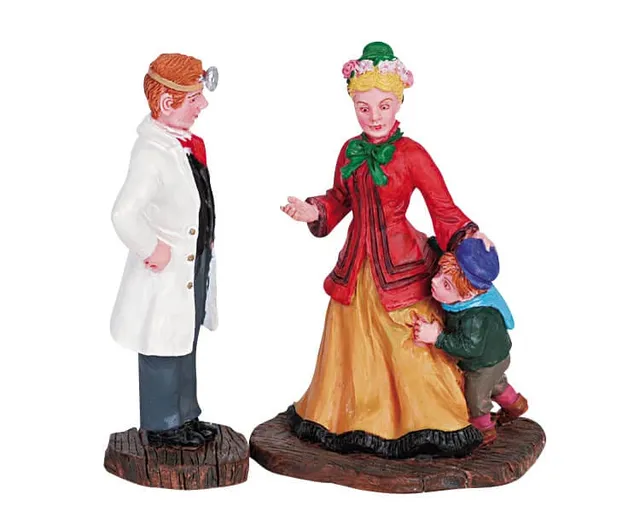 lemax-the-doctor-appointment-figurine-miniature-sc-ne-m-dicale image 1