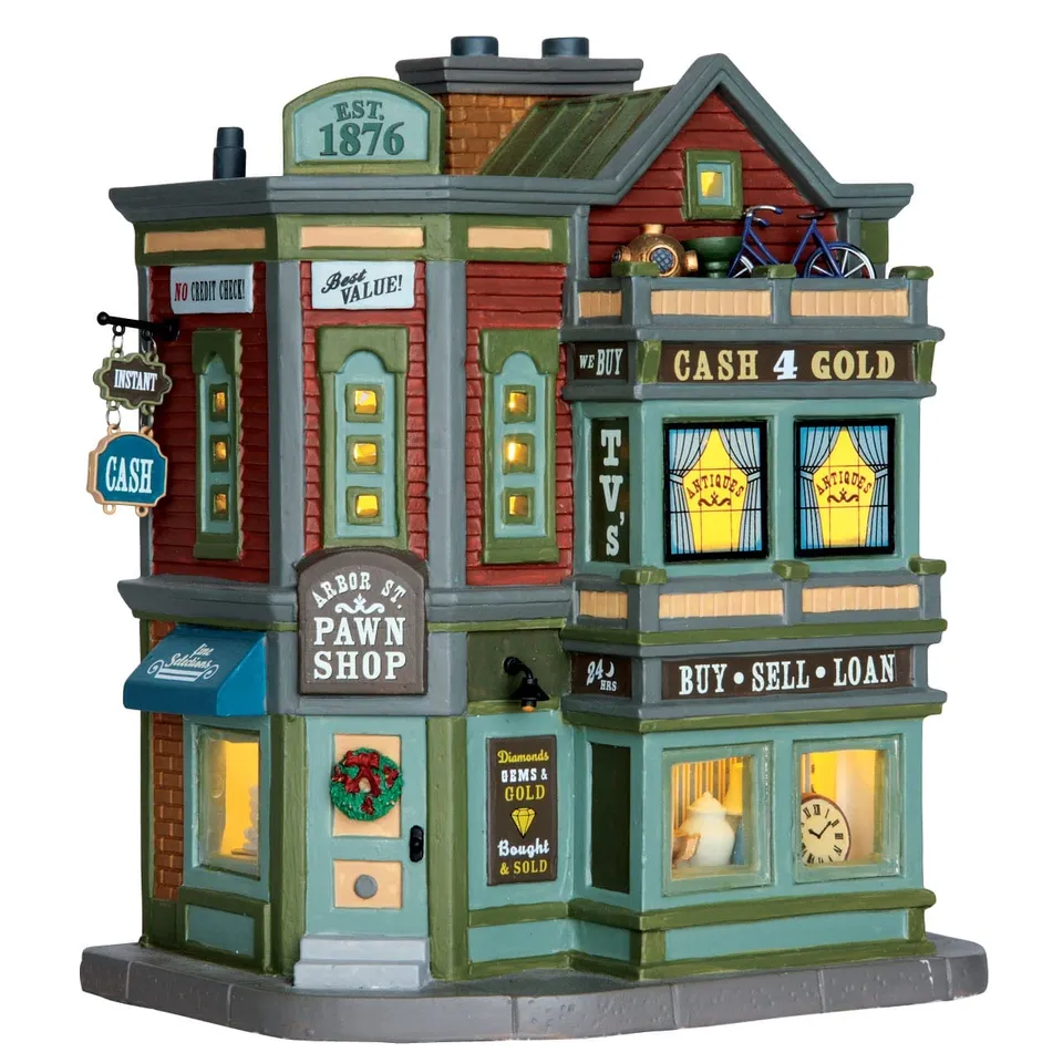 lemax-arbor-st-pawn-shop-b-timent-miniature-coventry-cove image 1