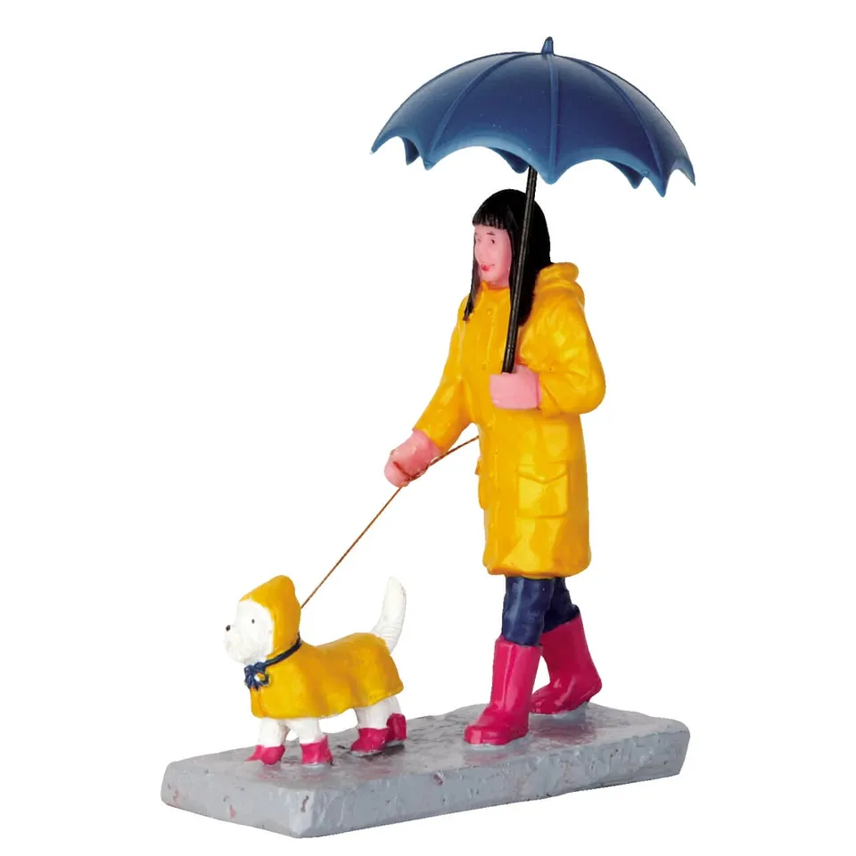 lemax-walking-in-the-rain-figurine-promenade-sous-la-pluie image 1