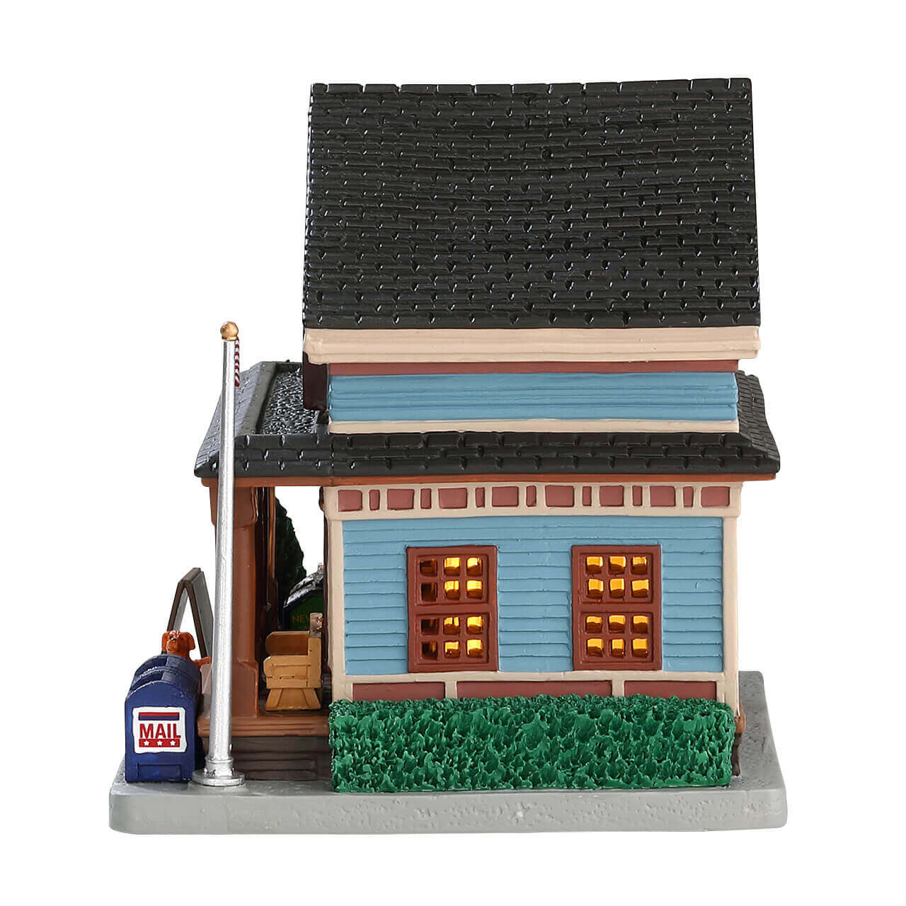 lemax-green-view-post-office-maison-miniature-lumineuse-poste-de-village image 2