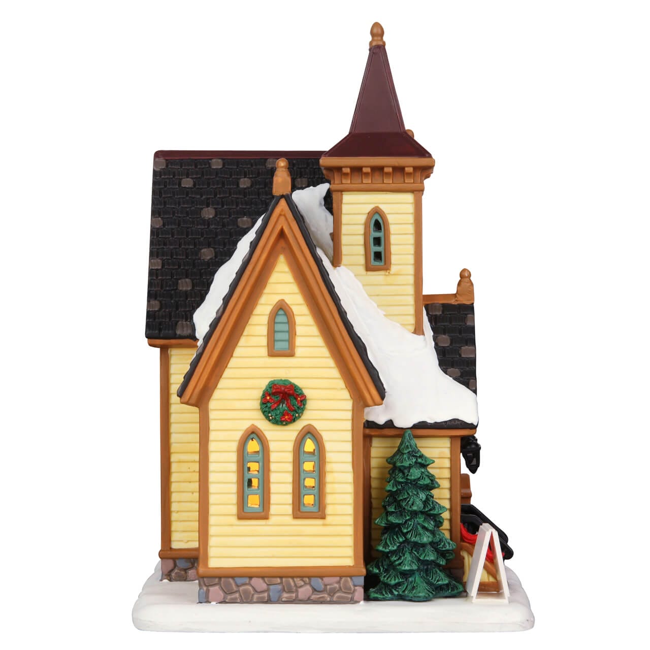 lemax-church-potluck-supper-b-timent-miniature-glise-de-no-l image 3
