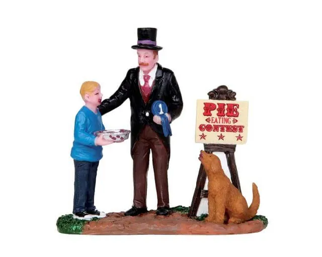 lemax-pie-chomping-champ-figurine-concours-de-tartes-village image 1