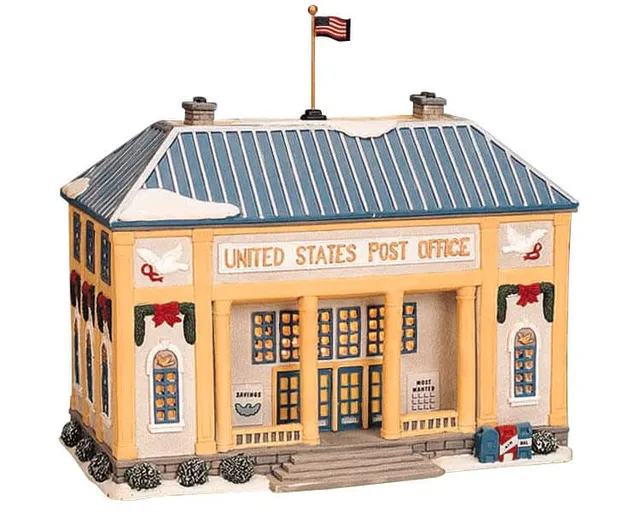 lemax-united-states-post-office-b-timent-miniature-village image 1