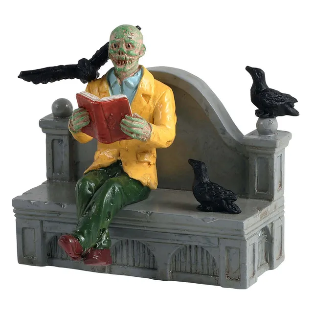lemax-reading-in-peace-figurine-monstre-spooky-town image 1