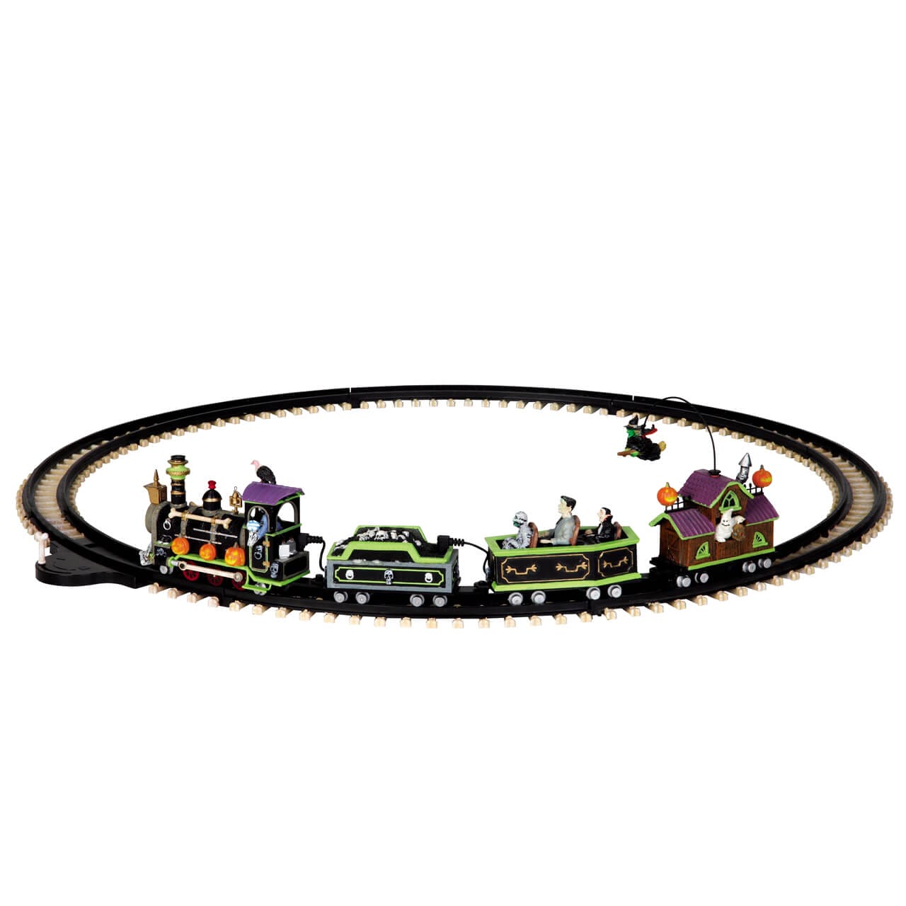 lemax-spooky-town-express-train-miniature-halloween-anim image 1