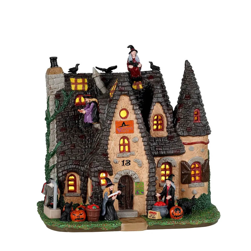 lemax-the-witch-s-cottage-maison-hant-e-spooky-town-lumineuse image 1