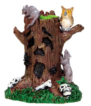 lemax-spooky-tree-stump-souche-effrayante-spooky-town image 1