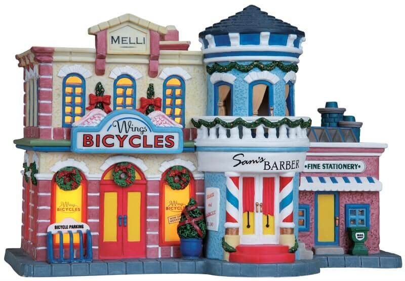 lemax-bike-barber-stationery-shop-b-timent-miniature-boutiques image 2