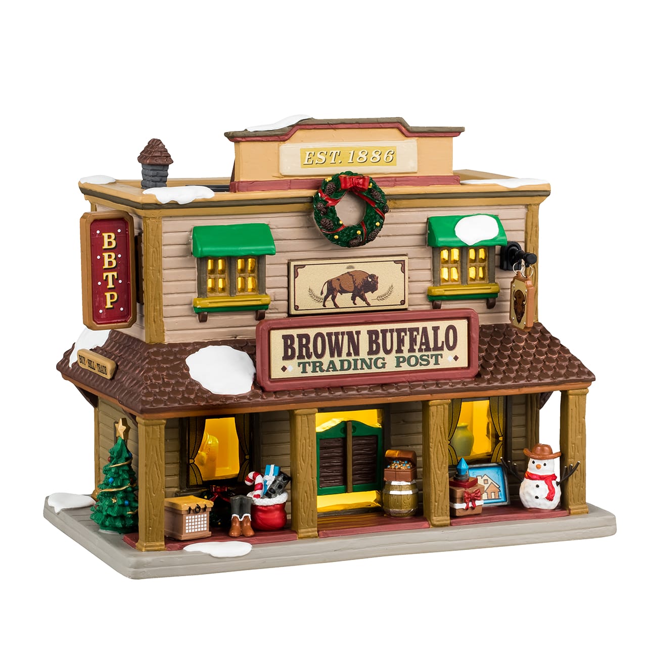 lemax-brown-buffalo-trading-post-b-timent-miniature-vail-village image 1