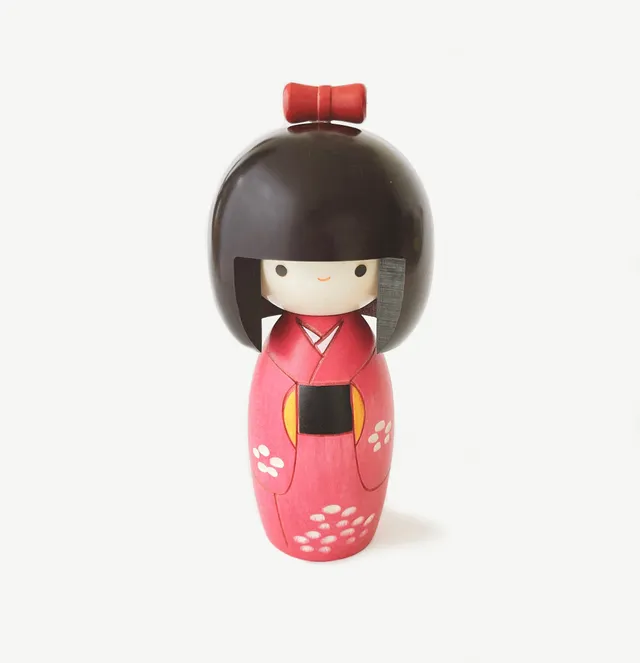 usaburo-kokeshi-haru-no-kaze-spring-breeze-poup-e-kokeshi-artisanale-14-5-cm image 1