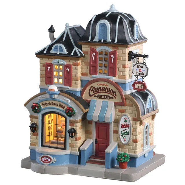 lemax-cinnamon-roll-shop-boutique-miniature-boulangerie-village-de-no-l image 1