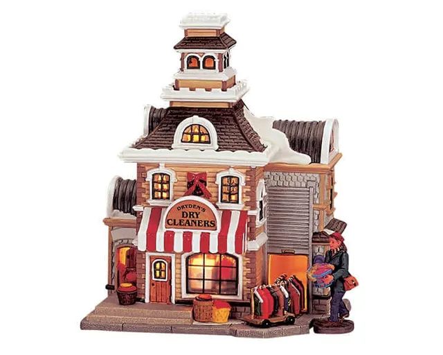 lemax-dryden-s-dry-cleaners-b-timent-miniature-lumineux image 1