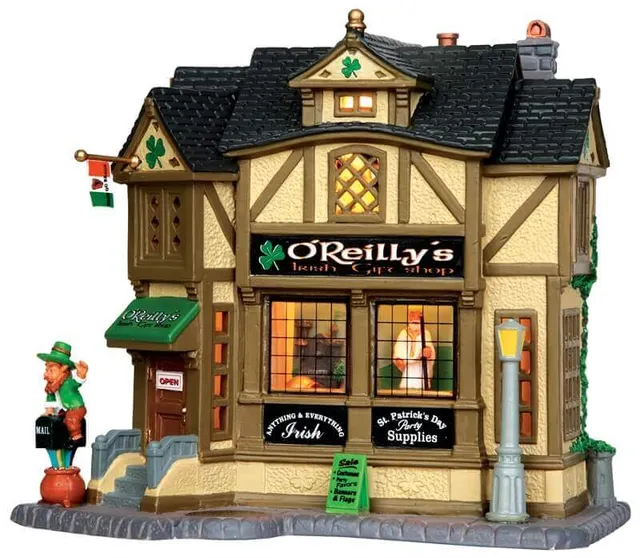 lemax-o-reilly-s-irish-gift-shop-boutique-miniature-irlandaise image 1