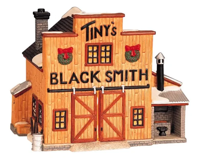 lemax-tiny-s-blacksmith-shop-maison-miniature-village image 1